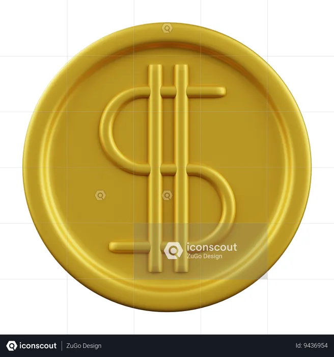 Dollar Coins  3D Icon