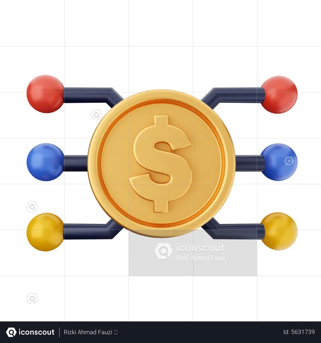 Dollar Connection  3D Icon