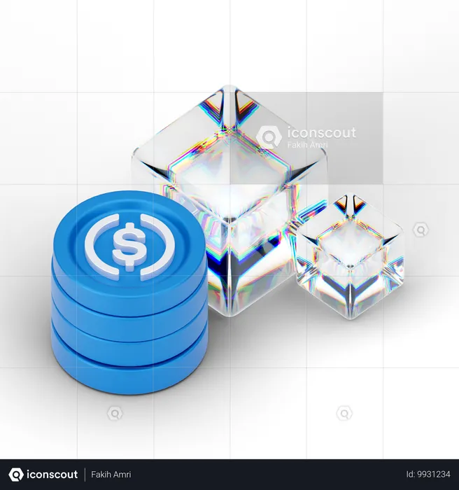 Monnaie du dollar  3D Icon