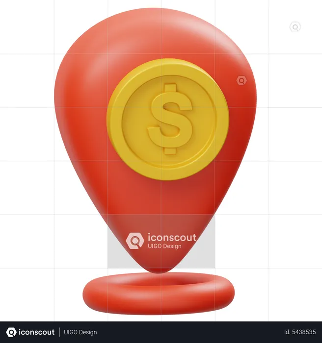 Emplacement en dollars  3D Icon