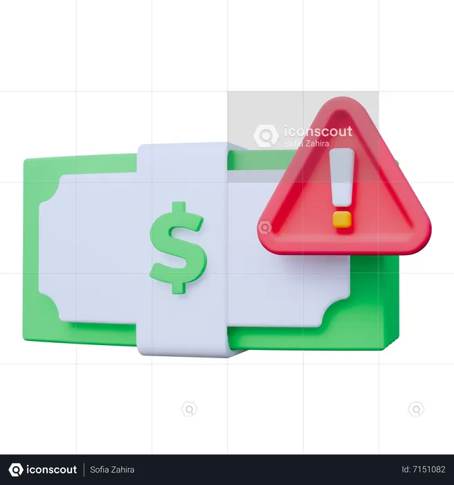 Dollar en baisse  3D Icon