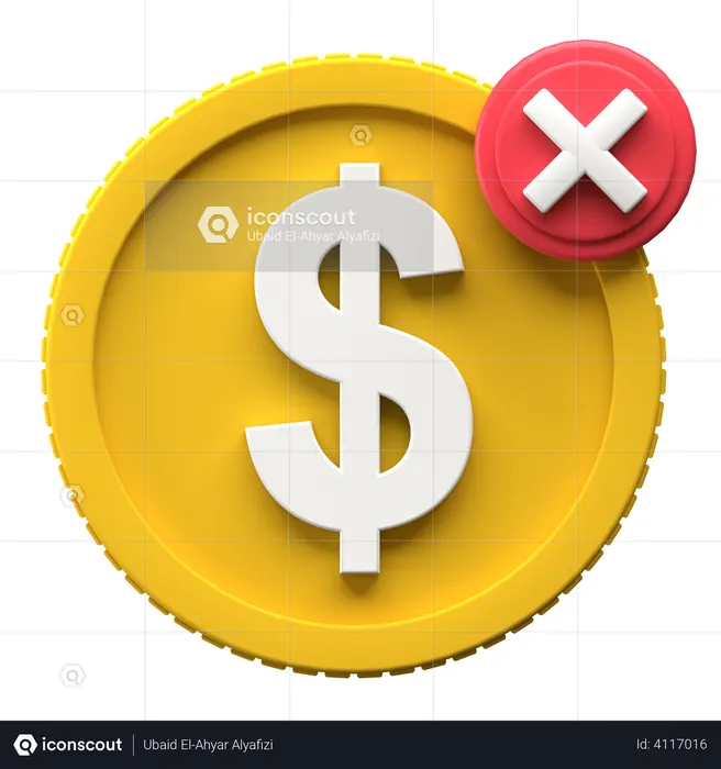Dollar entfernen  3D Icon