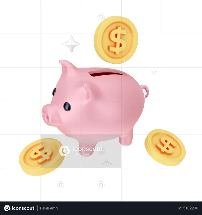 Dollareinsparungen  3D Icon