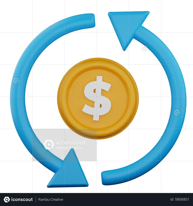 Dollar Exchange  3D Icon