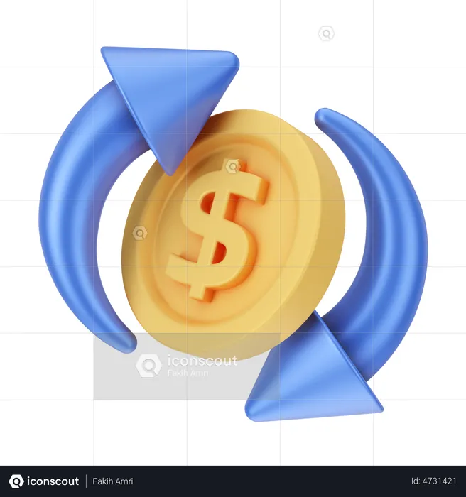 Dollar Exchange  3D Illustration