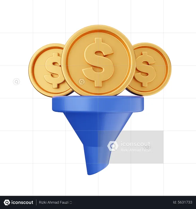 Dollar Filter  3D Icon