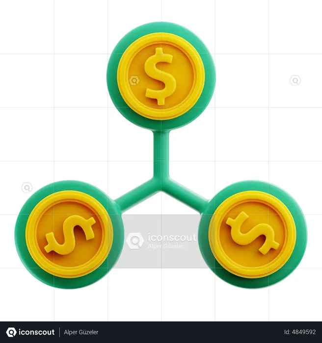 Dollar Flow  3D Icon