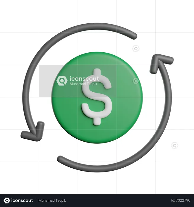 Dollar Flow  3D Icon
