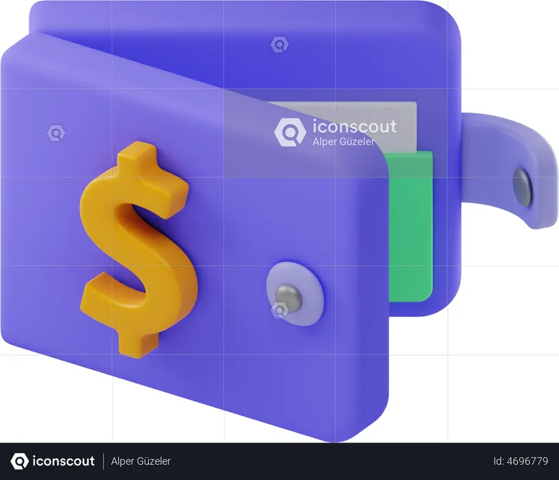 Dollar-Geldbörse  3D Illustration