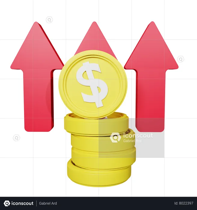 Dollar Growth  3D Icon