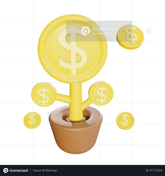 Dollar investment  3D Illustration