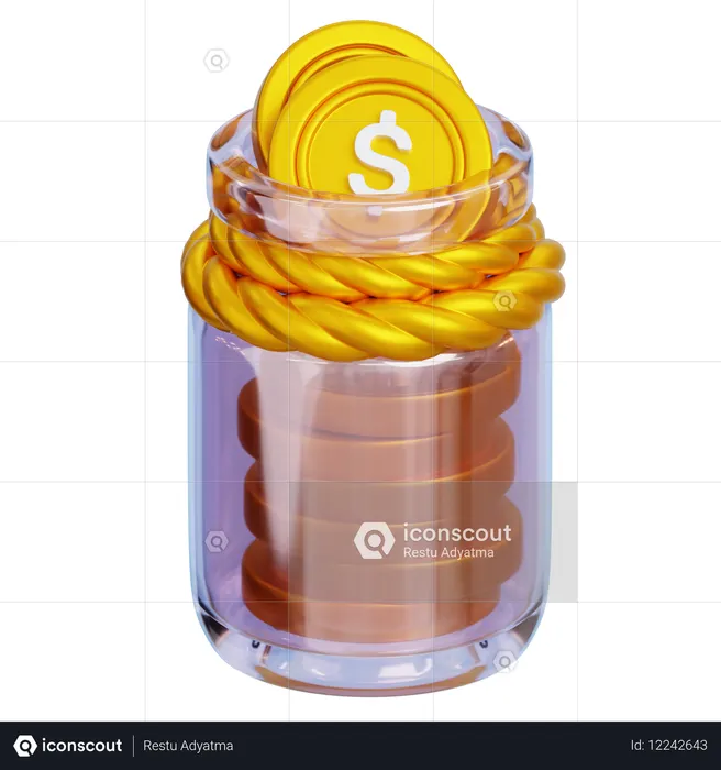 Dollar Jar  3D Icon
