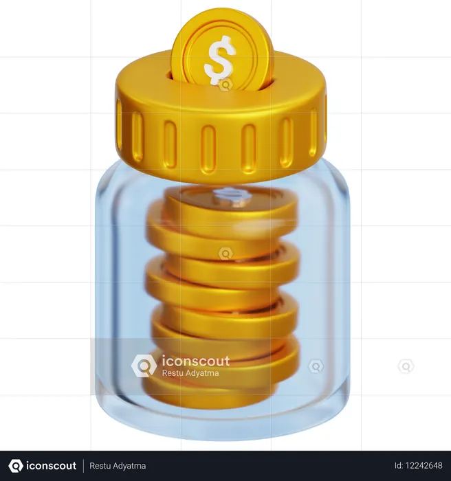 Dollar Jar  3D Icon