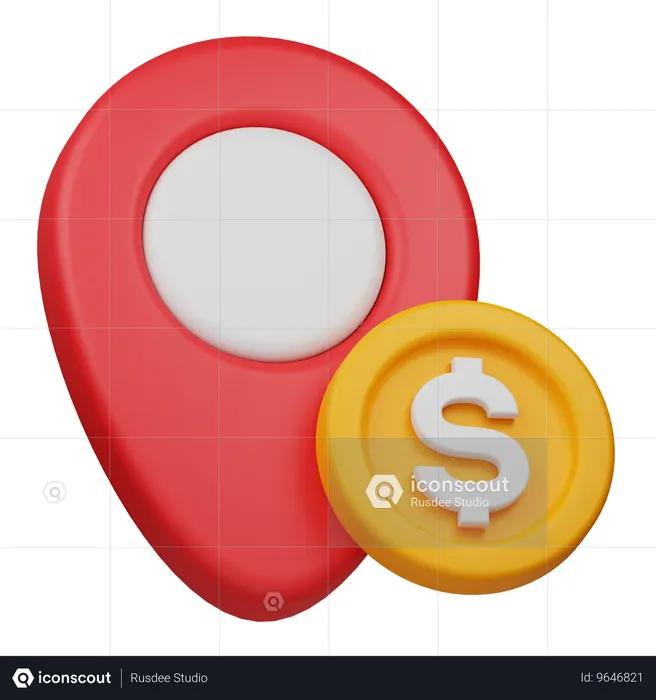 Dollar Location  3D Icon