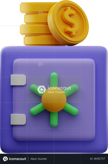 Dollar Locker  3D Icon