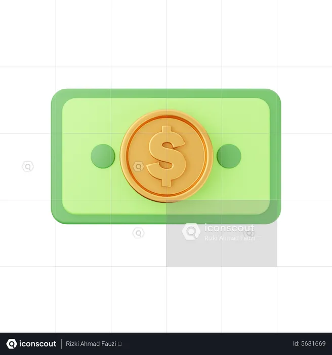 Dollar Money  3D Icon