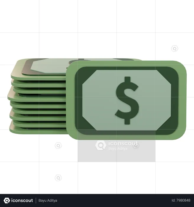 Dollar Money  3D Icon