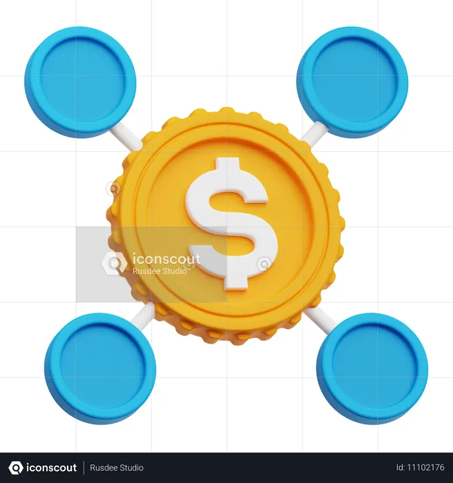 Dollar Network  3D Icon