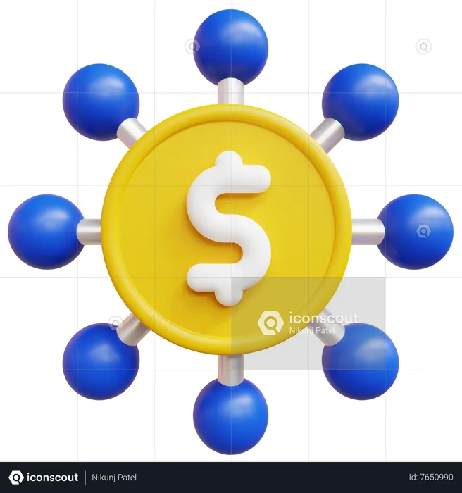 Dollar Network  3D Icon