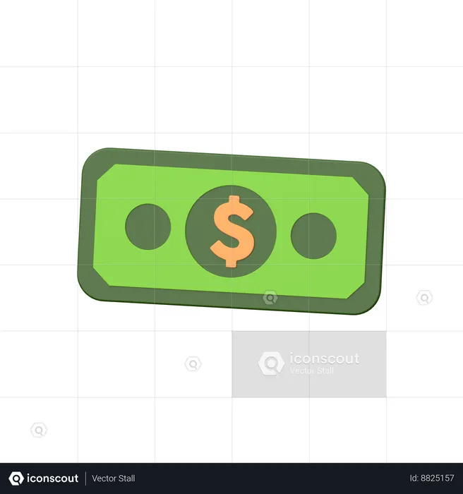 Dollar note  3D Icon