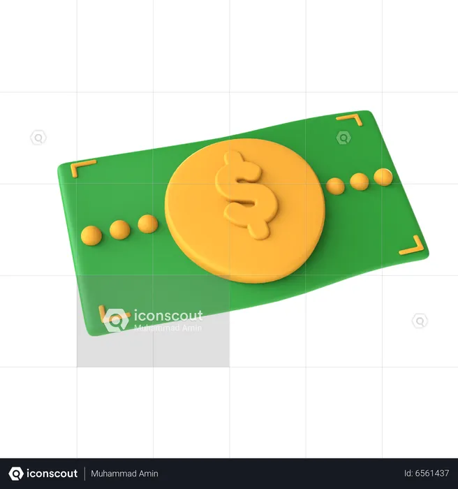 Dollar Note  3D Icon