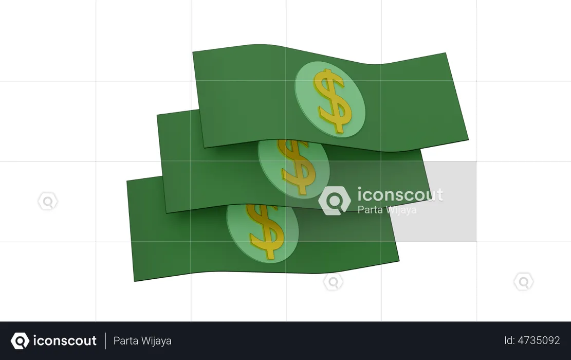 Dollar Note  3D Illustration