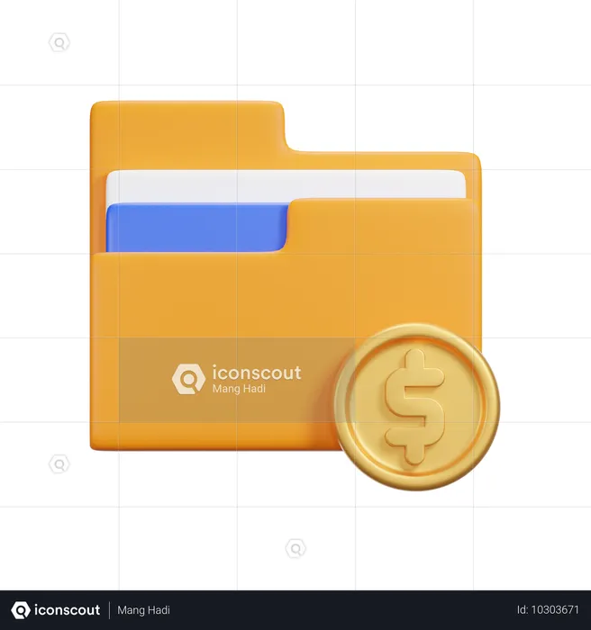 Dollar-Ordner  3D Icon