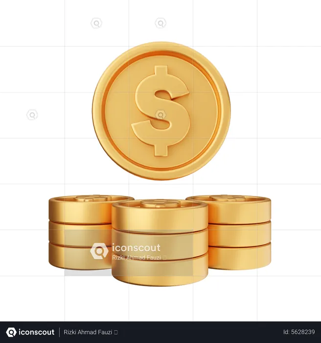 Dollar Pile  3D Icon