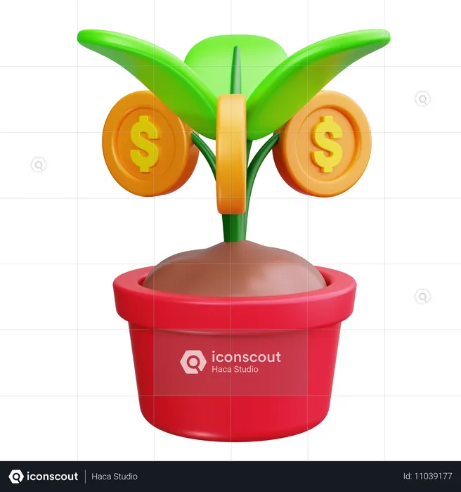 Dollar Plant  3D Icon