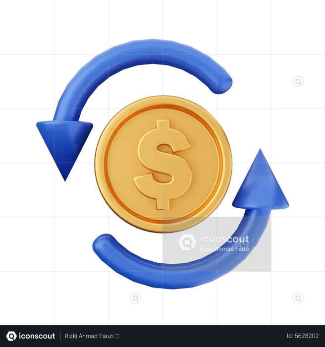 Dollar Refund  3D Icon