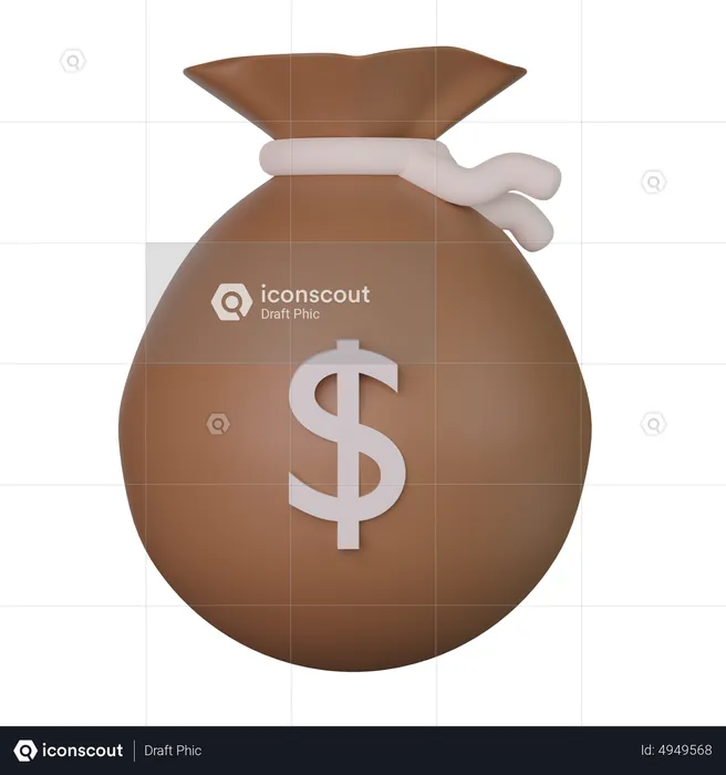 Dollar Sack  3D Icon