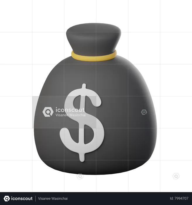 Dollar Sack  3D Icon