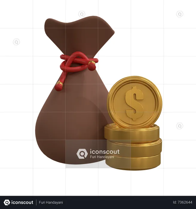 Dollar Sack  3D Icon