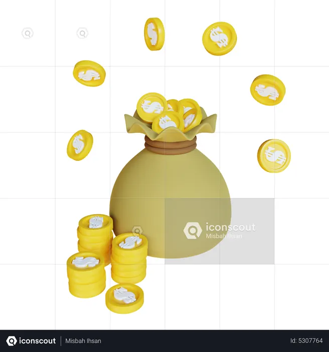 Dollar Sack  3D Icon