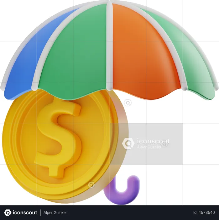 Dollar Safety  3D Illustration