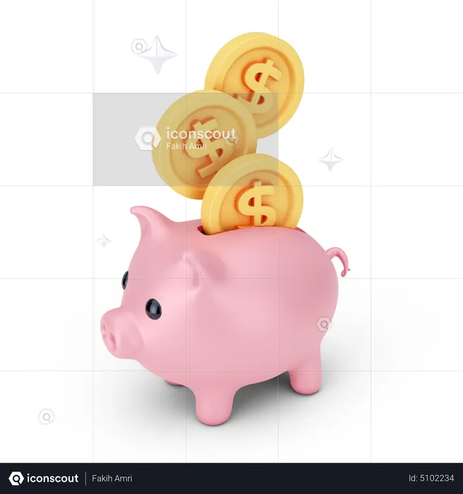 Dollar Savings  3D Icon