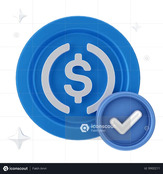 Dollar-Scheck  3D Icon