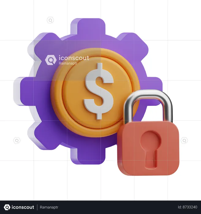 Dollar Security  3D Icon