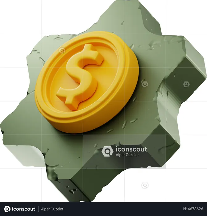 Dollar Setting  3D Illustration