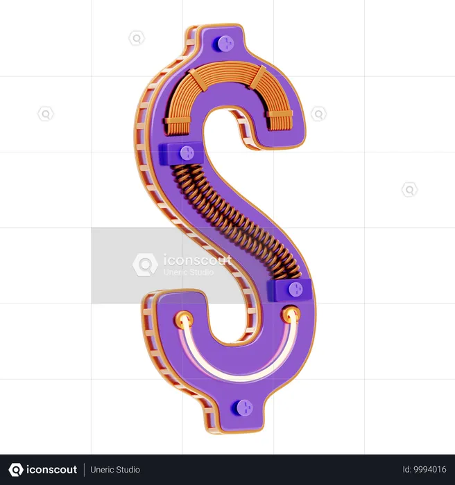 Dollar Sign  3D Icon