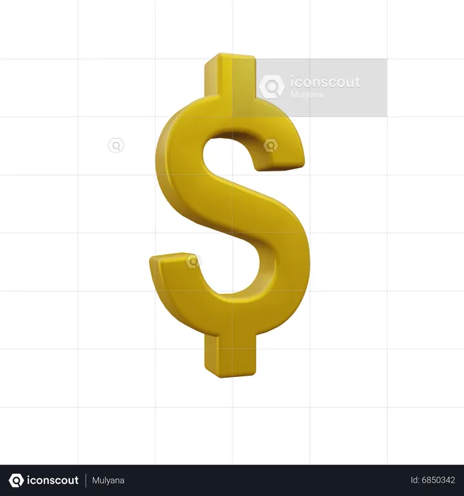 Dollar sign  3D Icon