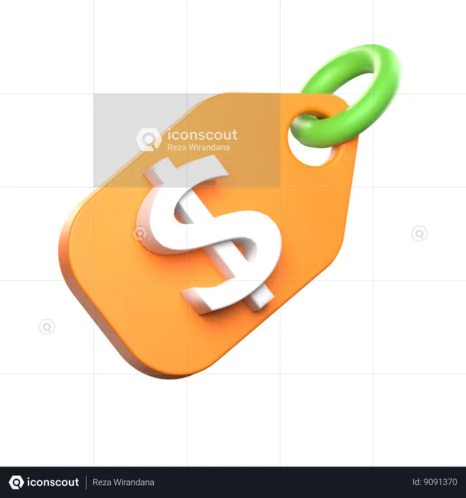 Dollar Tag  3D Icon