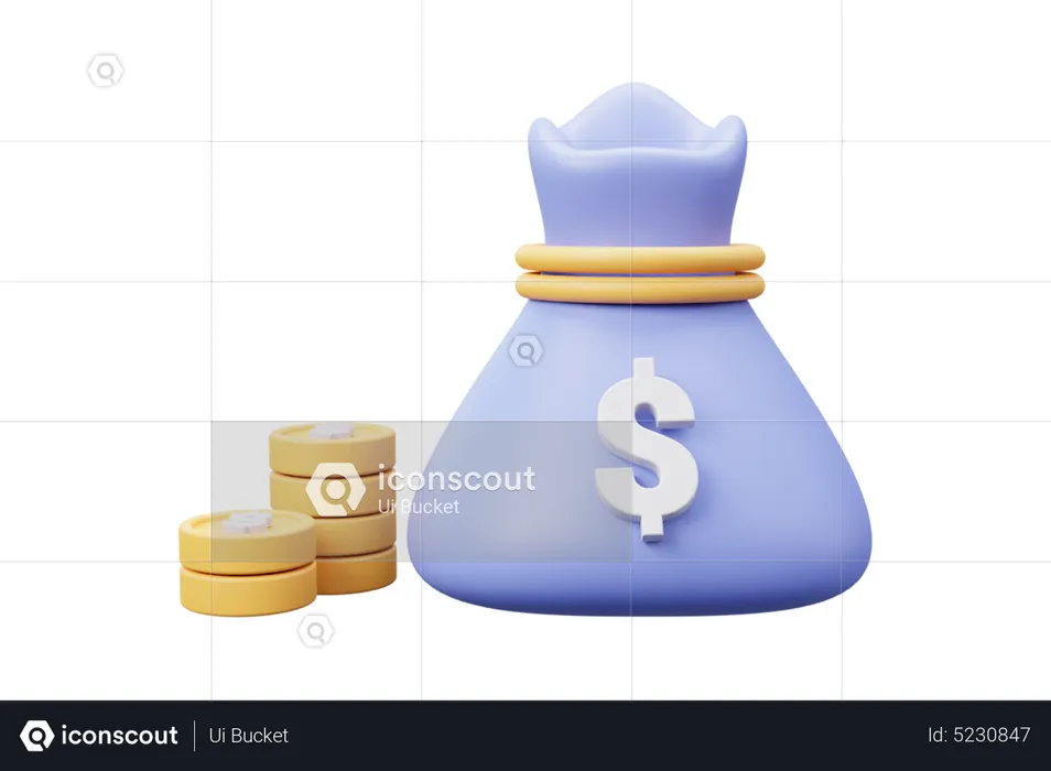 Dollar-Tasche  3D Icon