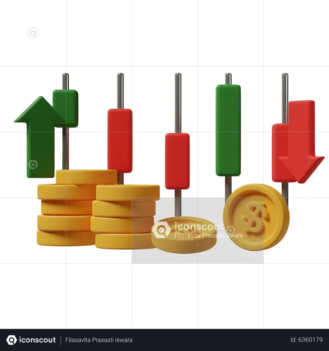 Dollar Trading  3D Icon