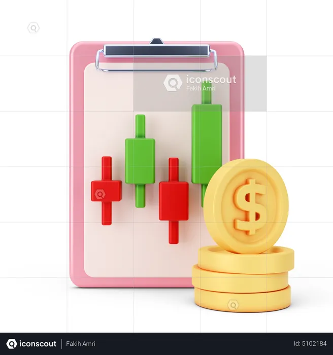 Dollar Trading Report  3D Icon