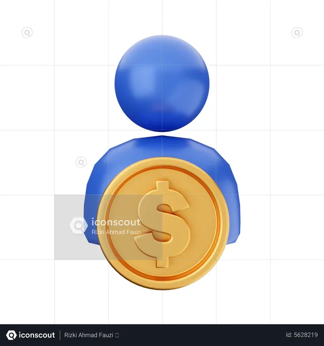 Dollar User  3D Icon