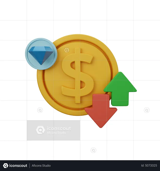 Dollar Value  3D Icon