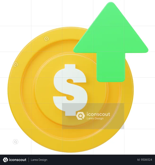 Dollar Value Up  3D Icon