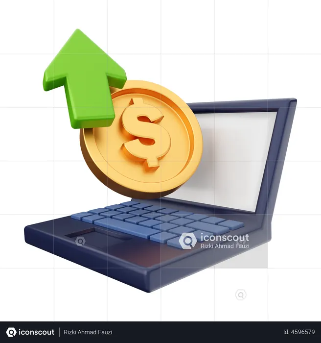 Dollar Value Up  3D Illustration