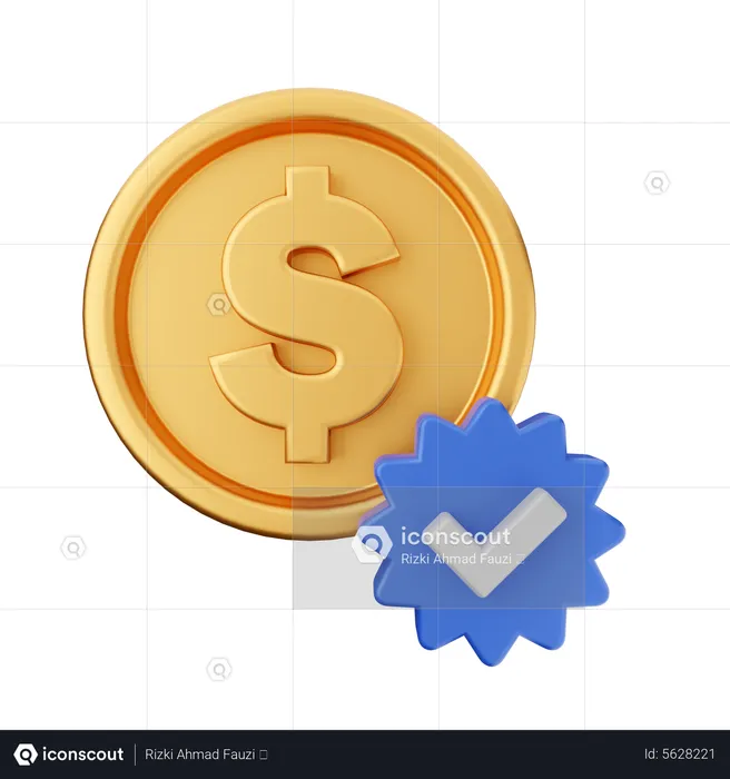 Dollar vérifier  3D Icon